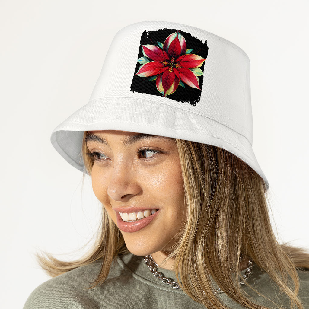 Plant Graphic Bucket Hat - Flower Hat - Beautiful Bucket Hat