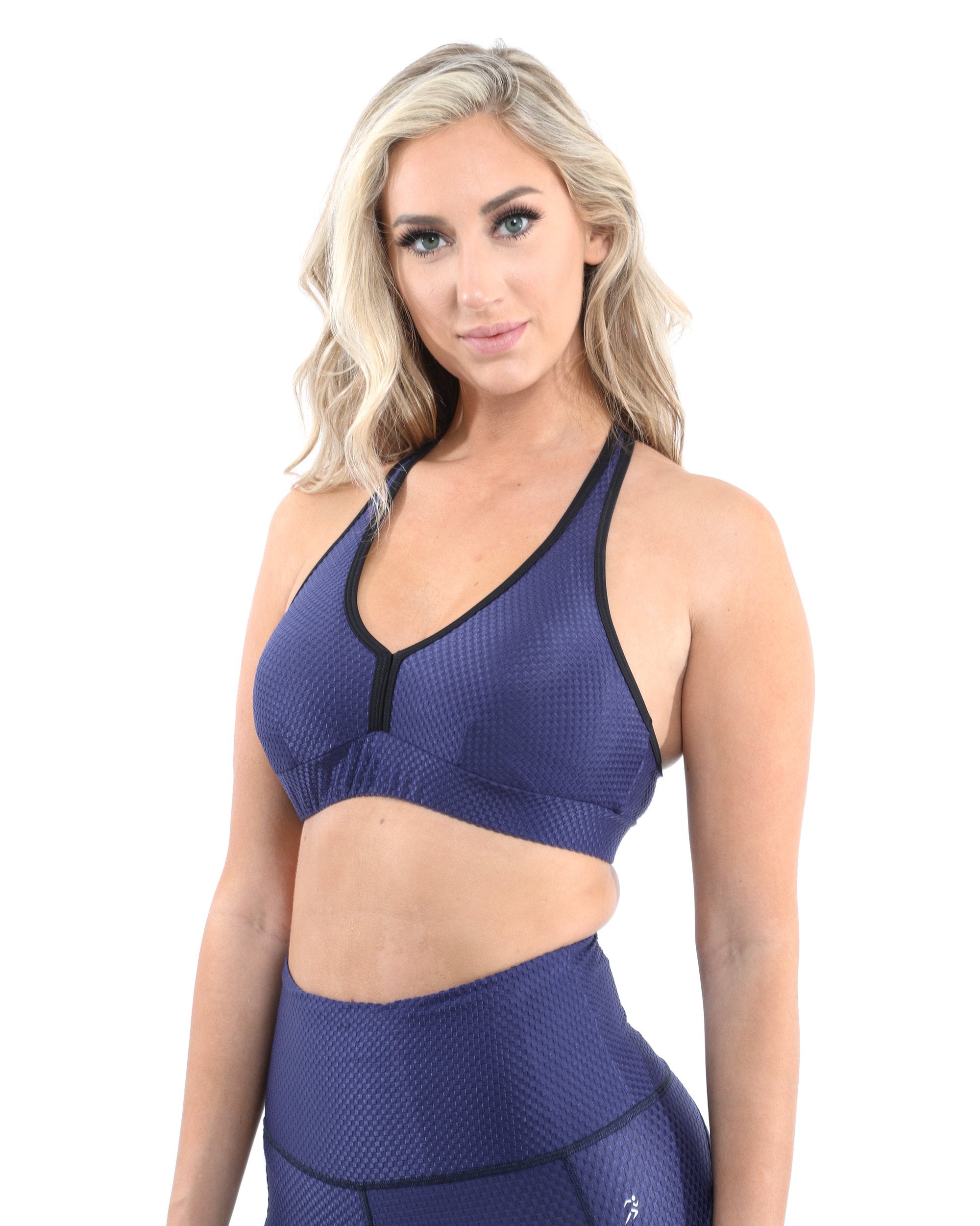 Venice Activewear Set - Leggings & Sports Bra - Navy [MADE IN ITALY]