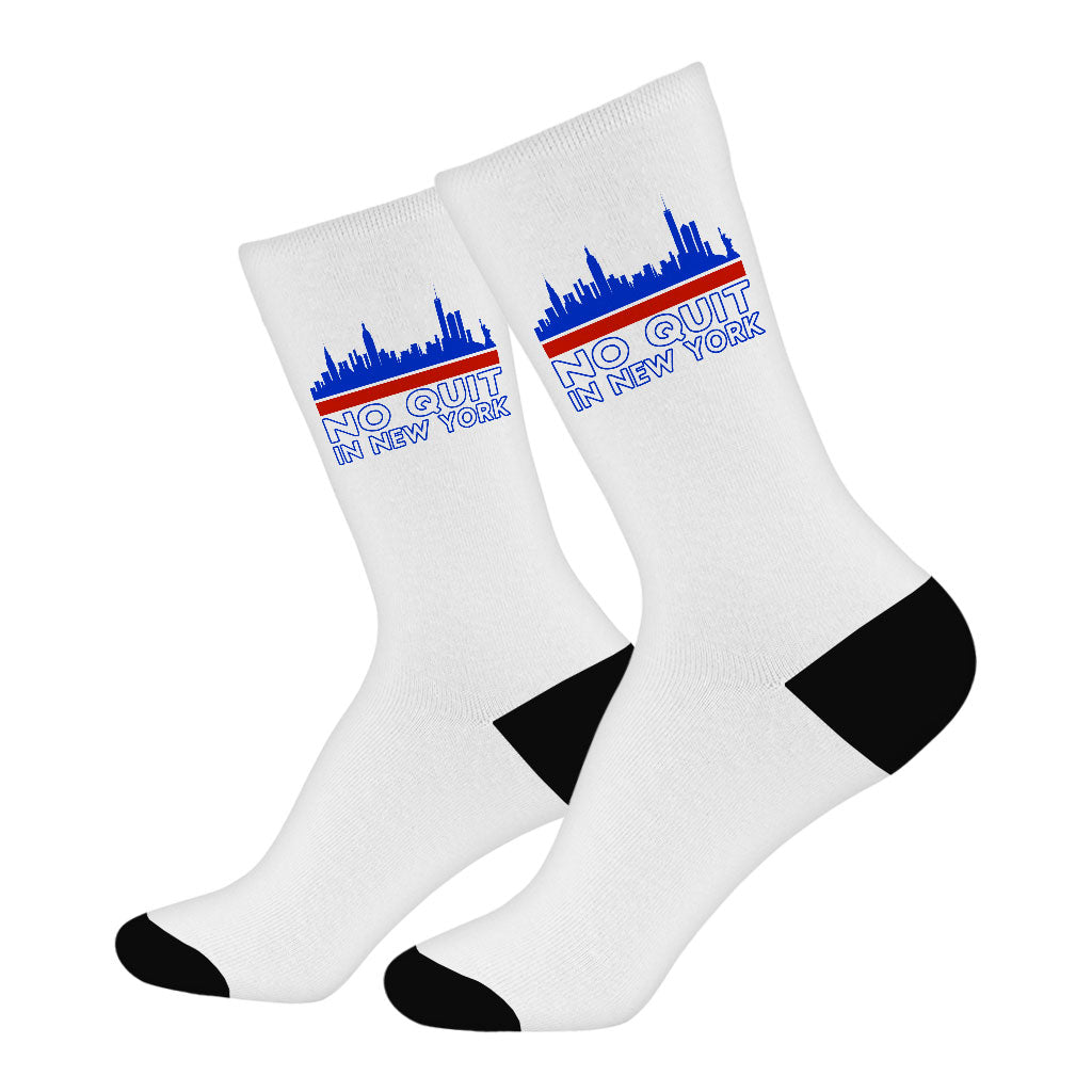 Cityscape Design Socks - Print Novelty Socks - Colorful Crew Socks