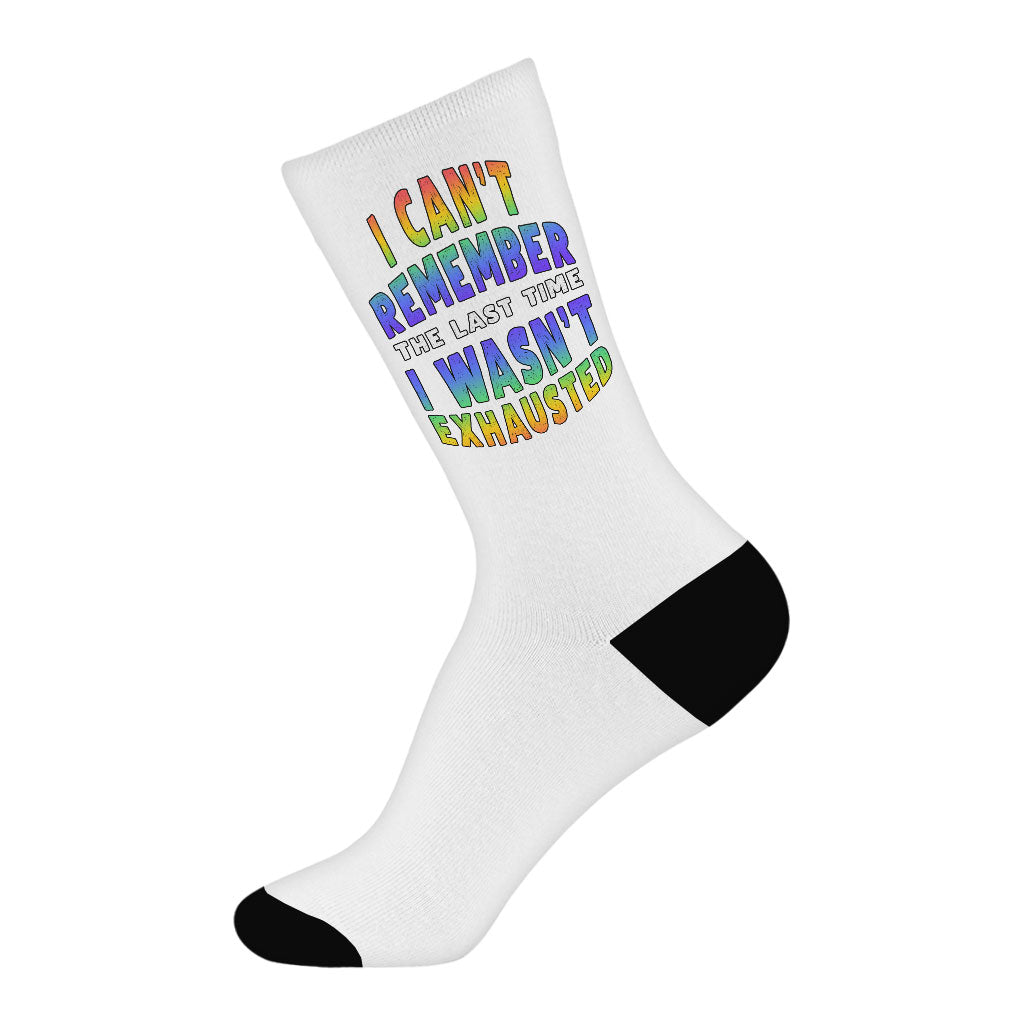 Funny Design Socks - Cool Saying Novelty Socks - Quotes Crew Socks