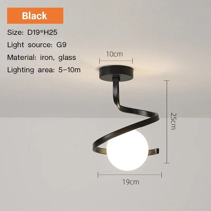 Modern LED Glass Ball Ceiling Light - Elegant Indoor Lighting for Home & Bathroom