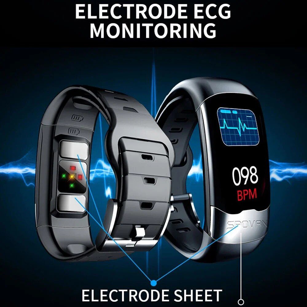 Advanced ECG PPG HRV Sport Smart Watch for Men & Women: Heart Rate, Blood Pressure & Activity Tracker for iOS & Android