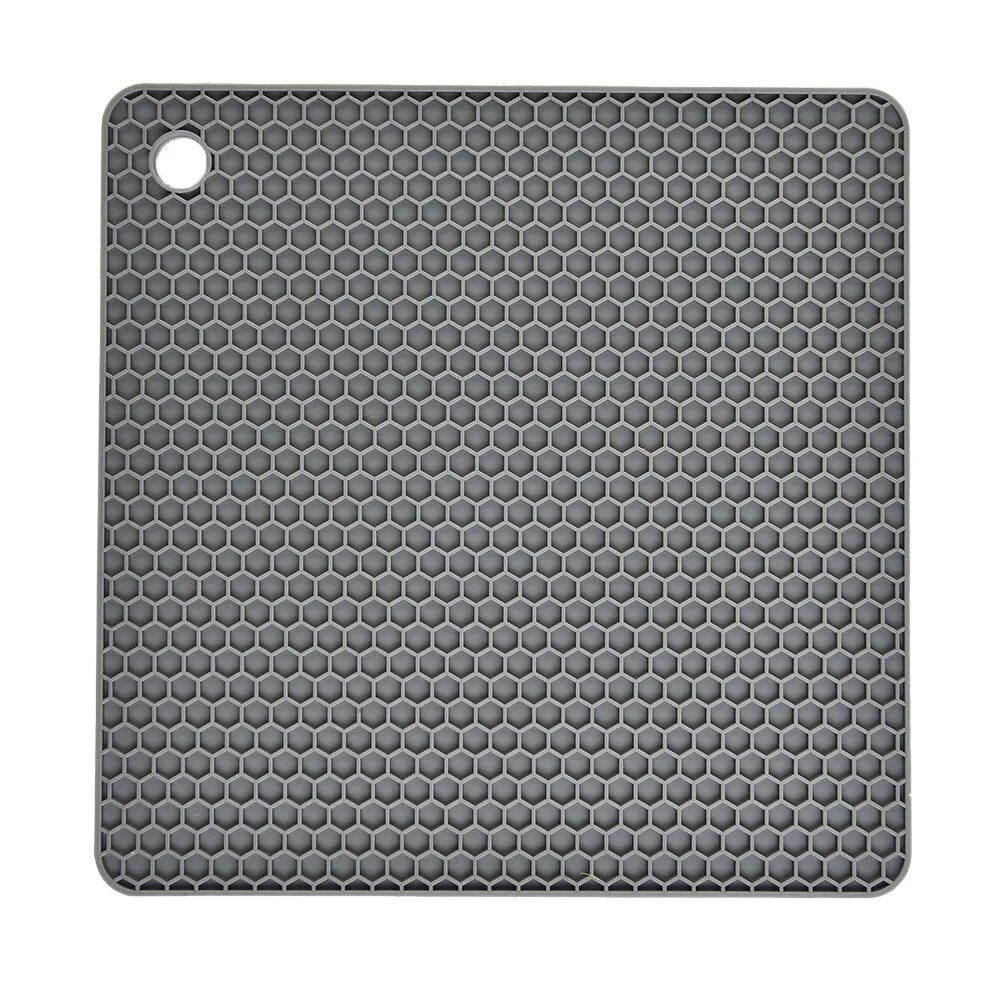 Heat-Resistant Silicone Placemat - Non-Slip Square Table Mat for Kitchen