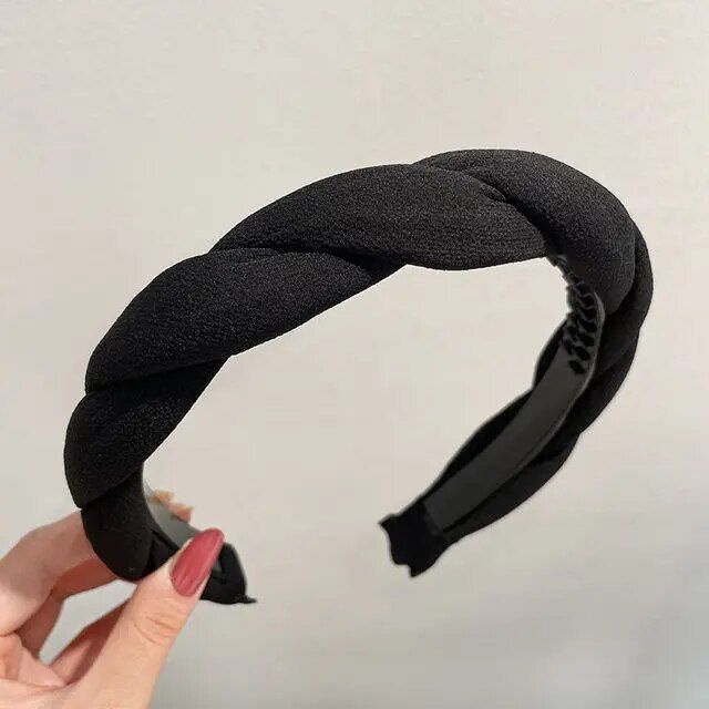 Elegant PU Leather Braided Headband