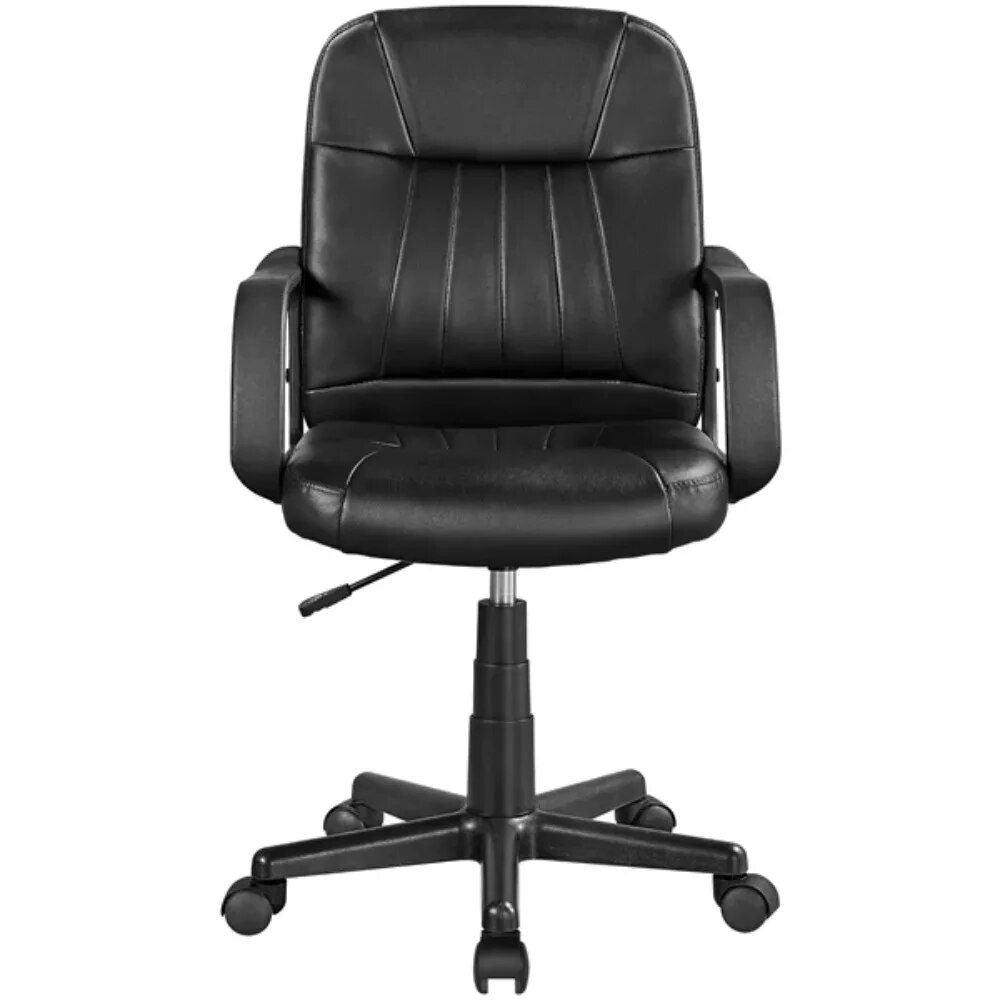 Adjustable Faux Leather Swivel Office Chair - Elevate Your Workspace Comfort