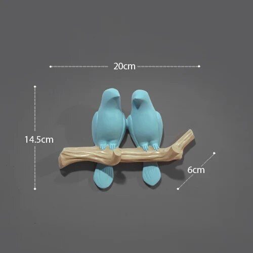 Charming Resin Bird Wall Hanger - Decorative Key, Towel, and Clothes Hook