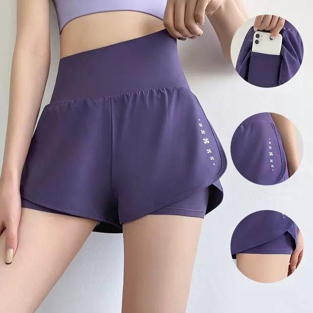 High-Waist Elastic Sport Shorts for Women