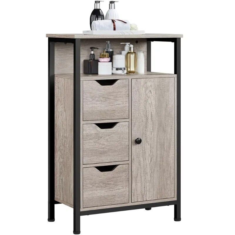 Versatile Wooden Storage Cabinet with Drawers & Shelves for Home Organization