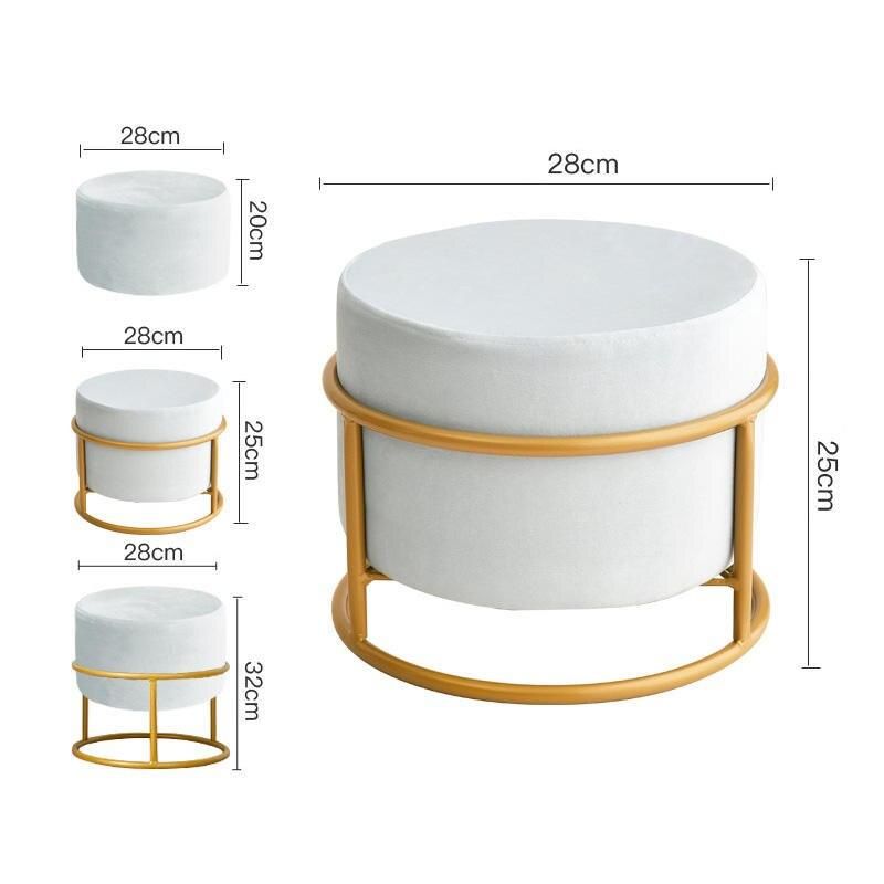 Adjustable Nordic Luxury Flannel Stool