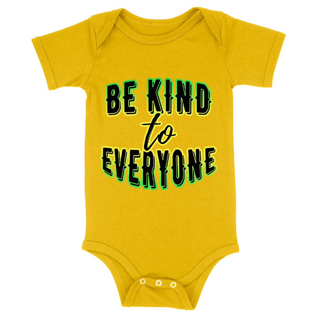 Be Kind to Everyone Baby Jersey Onesie - Positive Baby Bodysuit - Graphic Baby One-Piece