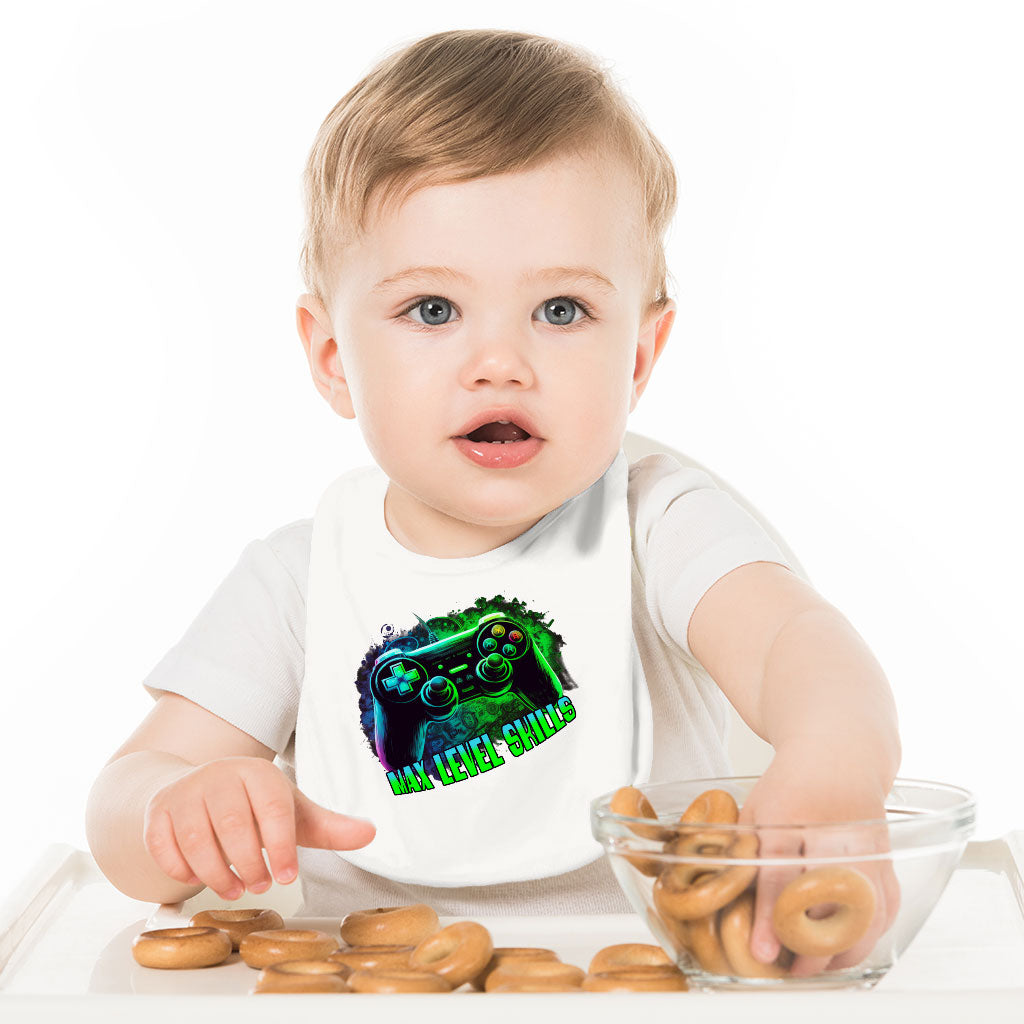 Gamer Baby Bibs - Cool Art Baby Feeding Bibs - Graphic Bibs for Eating