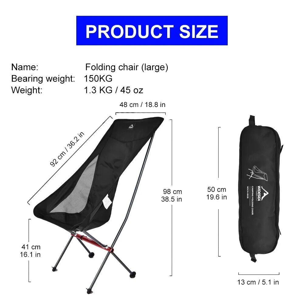 Portable Folding Chair for Camping, Fishing, and Beach Relaxation