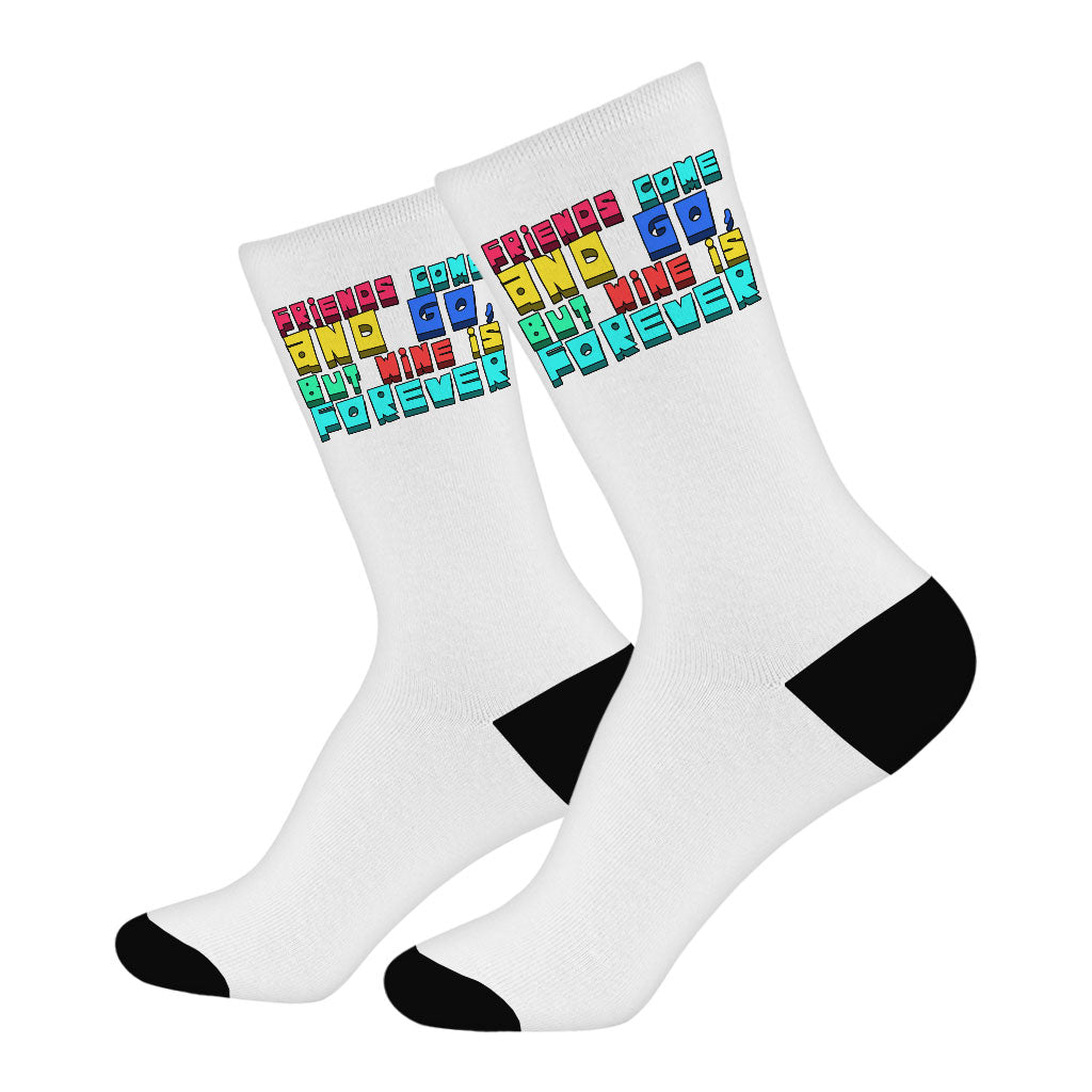 Wine Saying Socks - Funny Novelty Socks - Cool Crew Socks