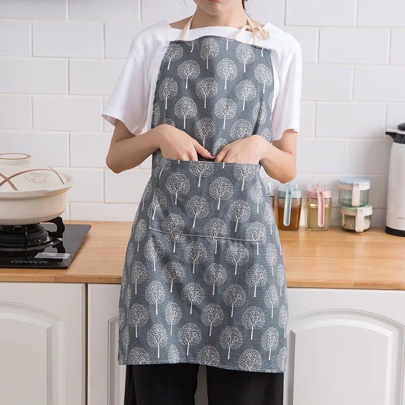 Adjustable Cotton Linen Fashion Apron for Men and Women