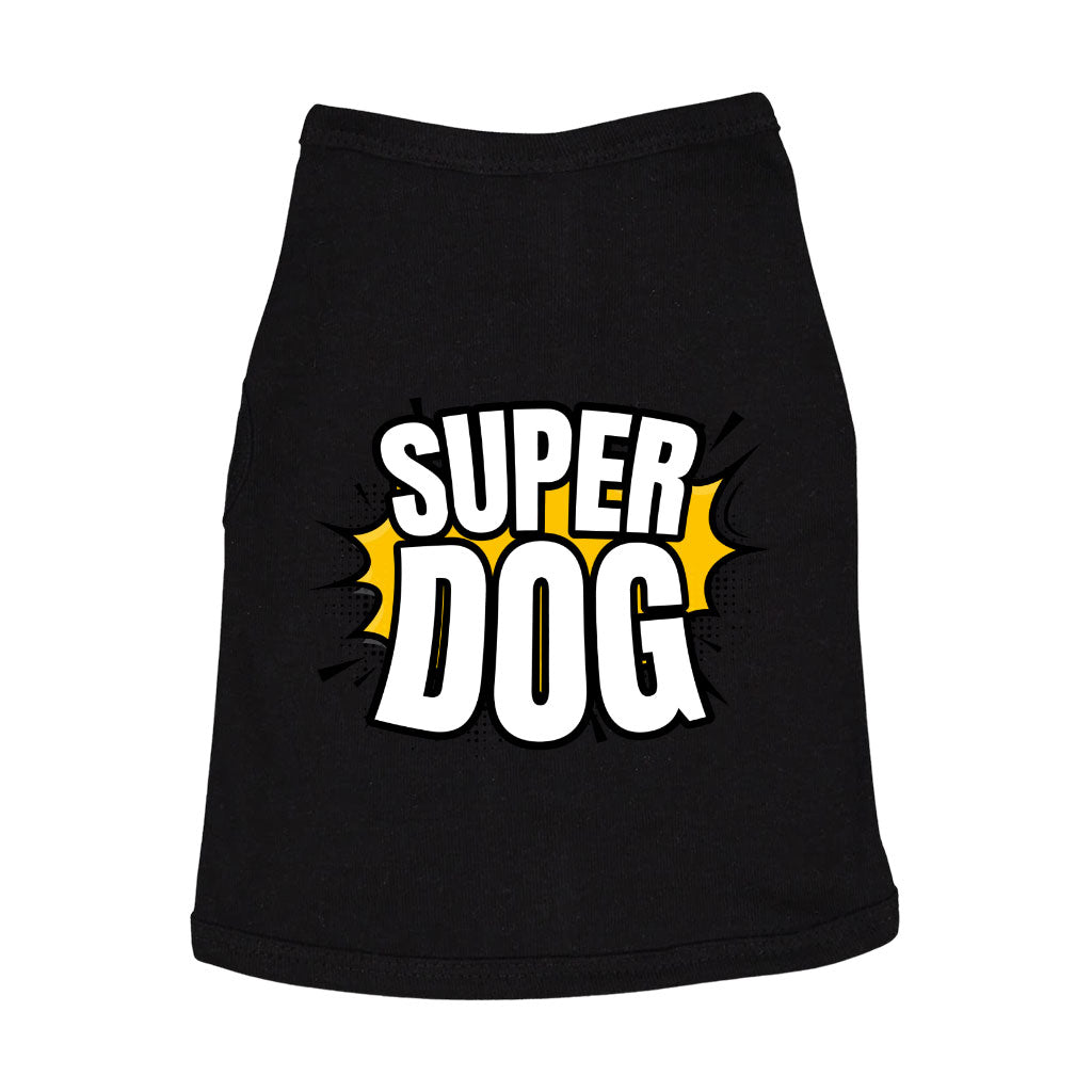 Super Dog Sleeveless Shirt - Colorful Dog Shirt - Graphic Dog Clothing