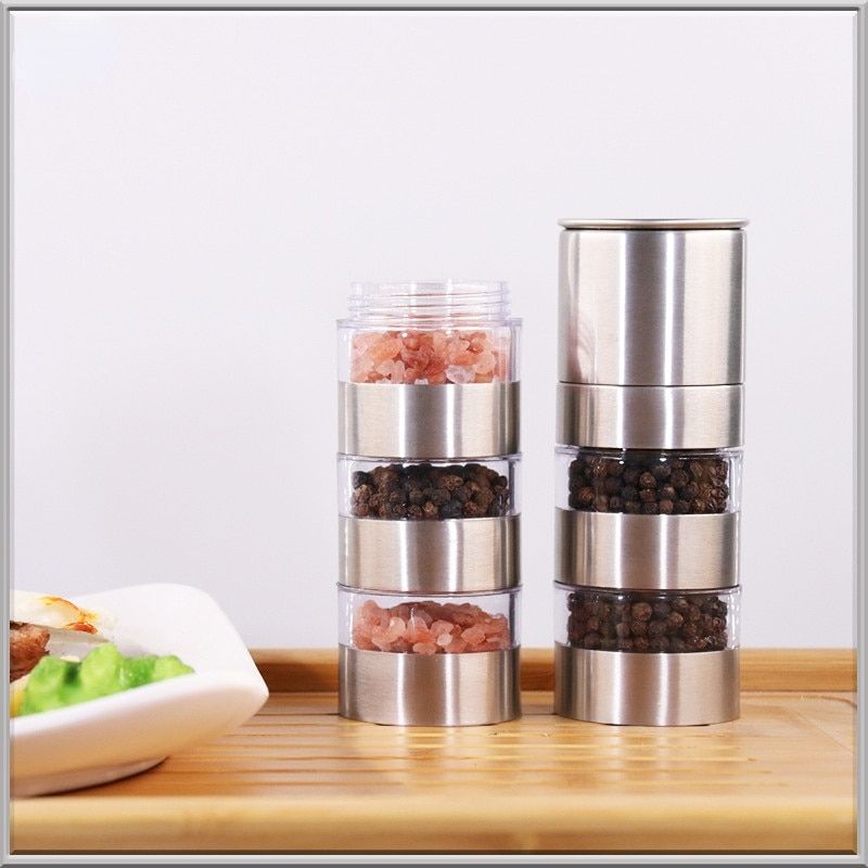 Compact Stainless Steel Outdoor Spice Jar - Portable BBQ & Camping Seasoning Container