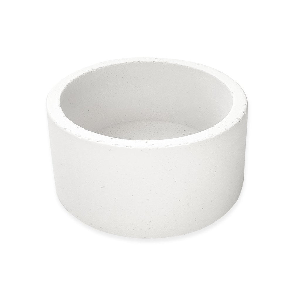 White Round Planter