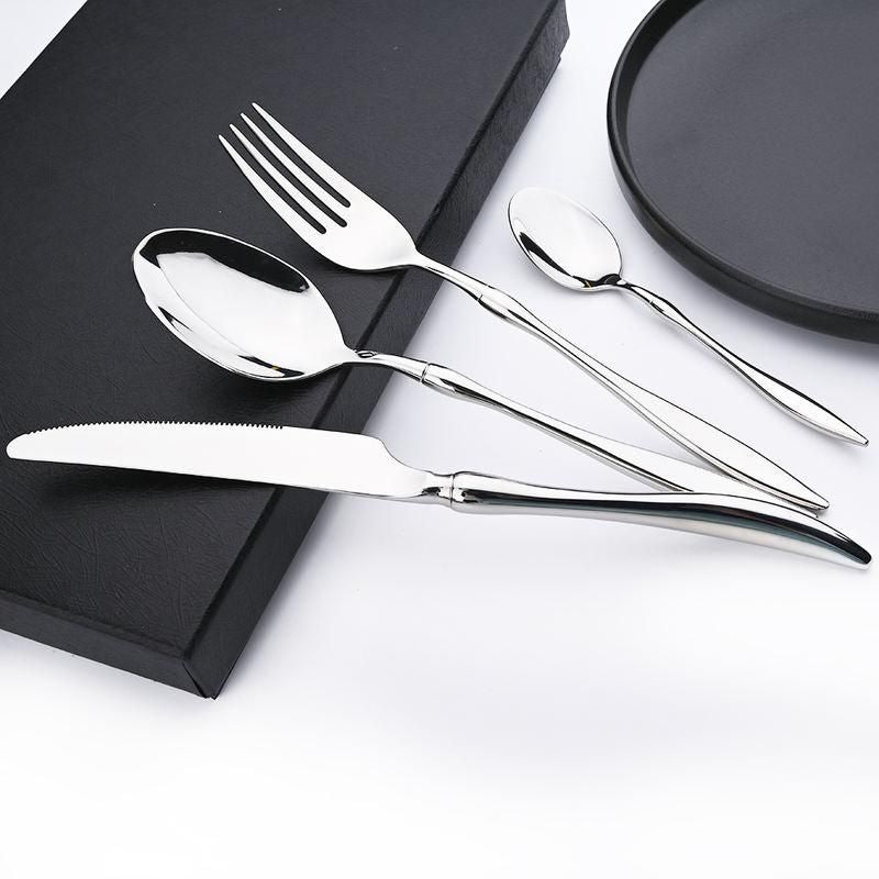 Elegant Mirror-Polished Stainless Steel Cutlery Set