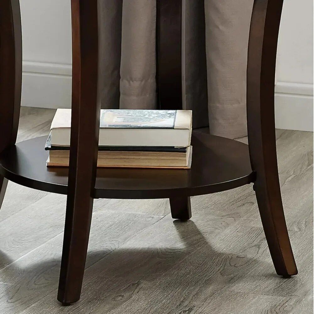 Modern Minimalist Oval Coffee Table with Storage Shelf