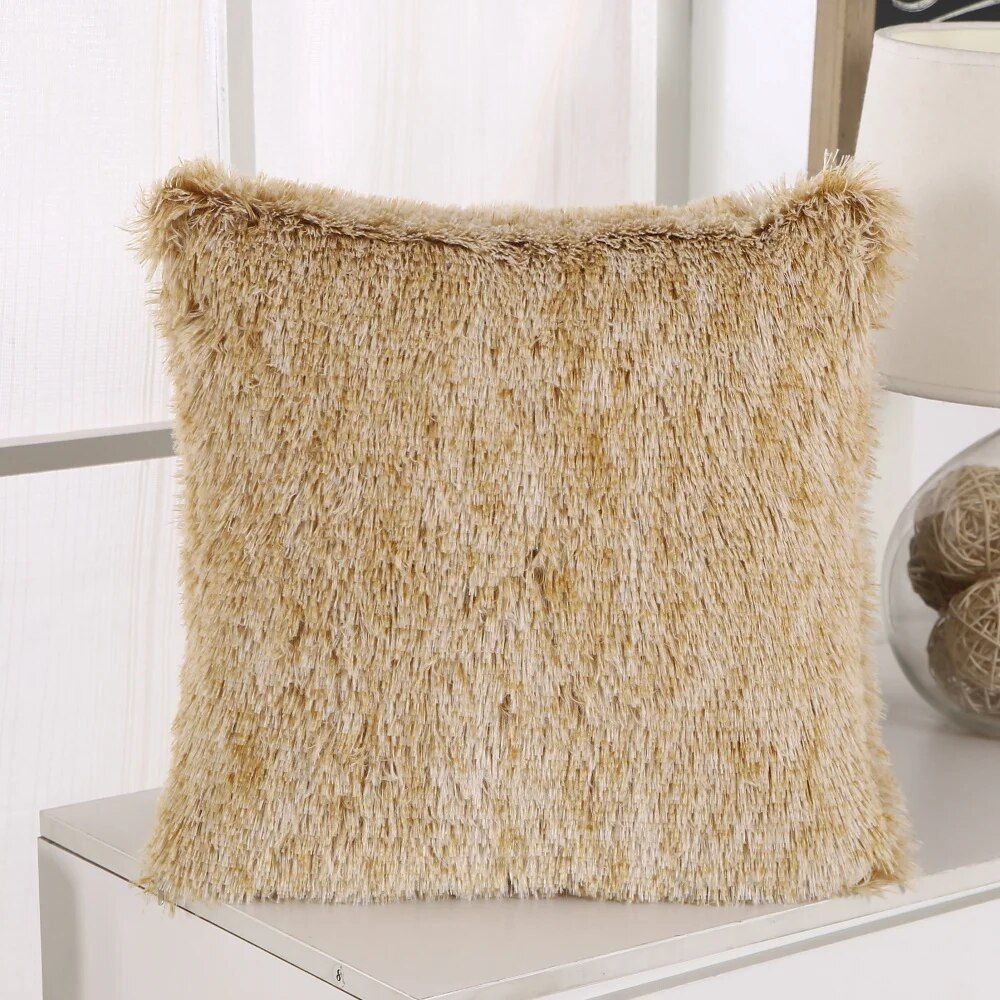 Luxurious Plush Fur Cushion Cover