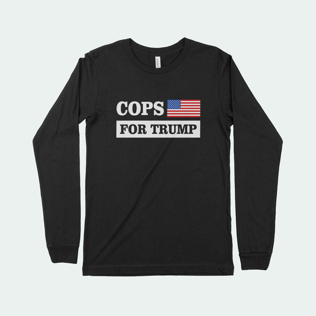 Long Sleeve Cops for Trump T-Shirt - President Trump T-Shirts