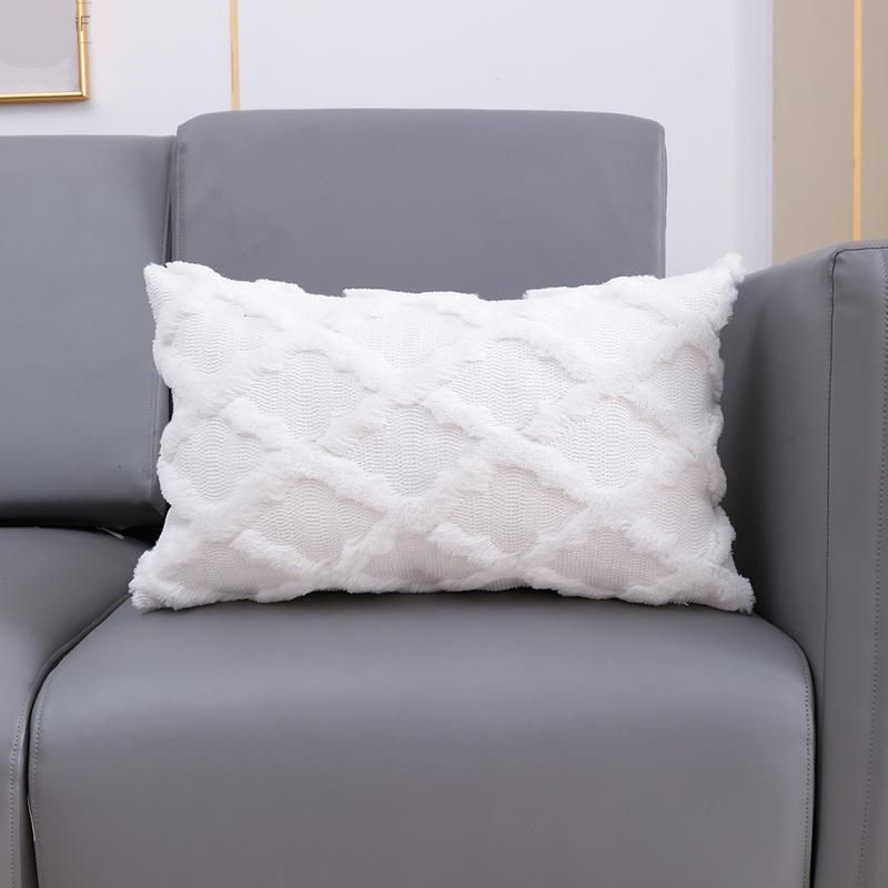 Elegant Beige, Grey & White Embroidered Cushion Cover