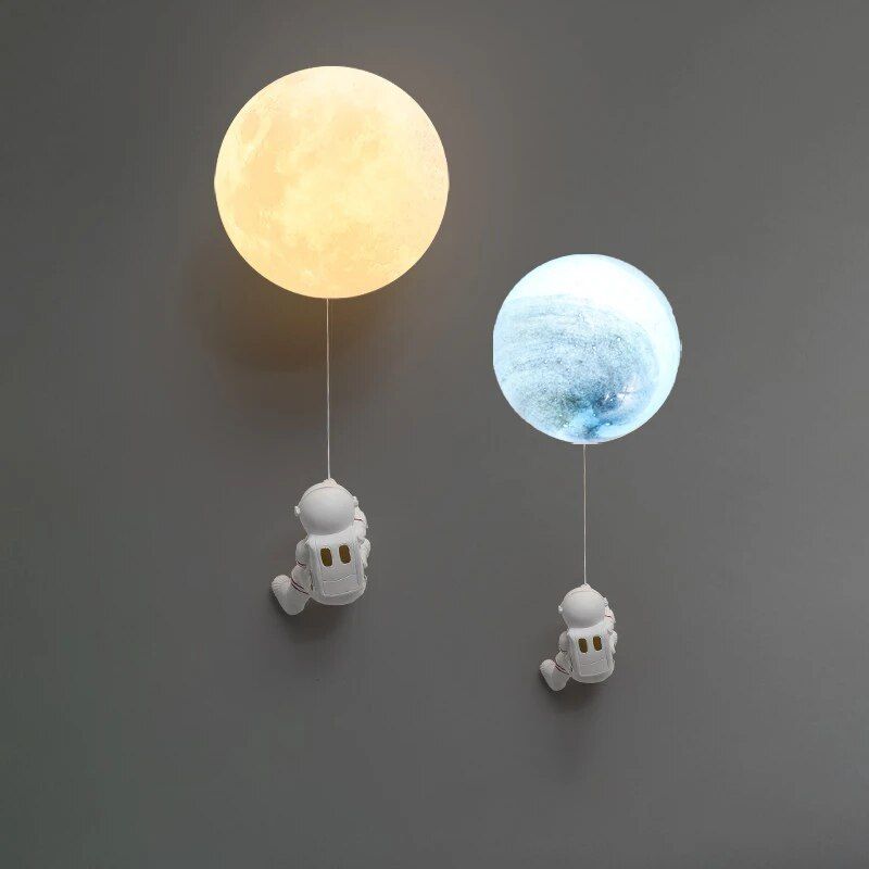 Lustrous Copper Moon LED Wall Lamp