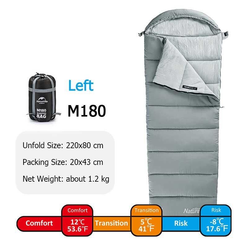 Lightweight & Warm Envelope Sleeping Bag for Spring & Autumn Camping