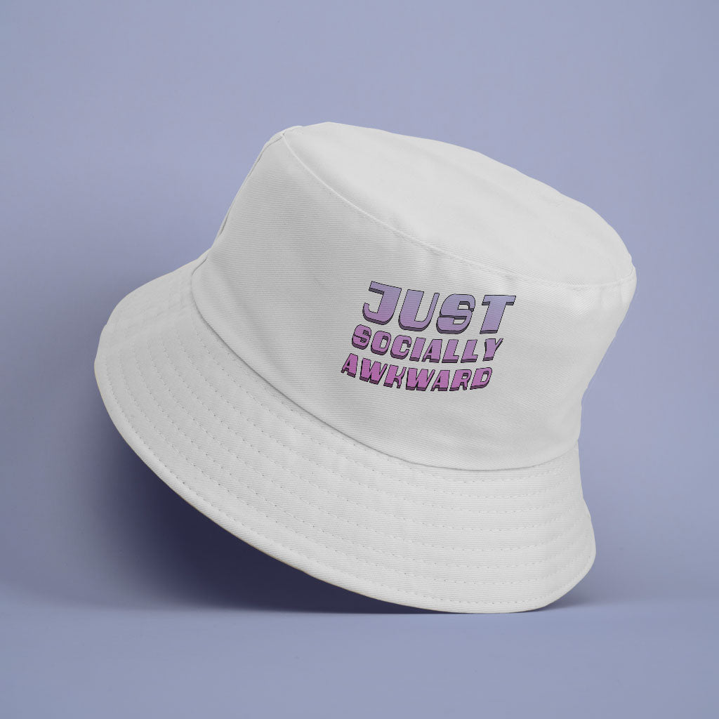 Socially Awkward Bucket Hat - Trendy Hat - Illustration Bucket Hat