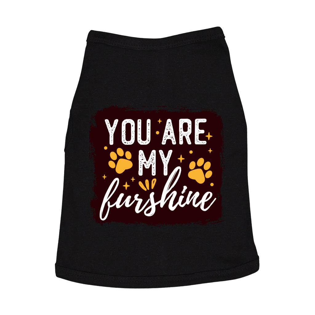 Cute Quote Dog Sleeveless Shirt - Furshine Dog Shirt - Text Design Dog Clothing