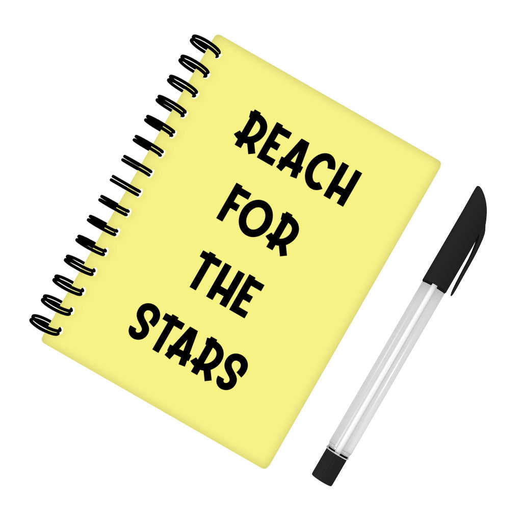 Reach for the Stars Spiral Notebook - Motivational Quote Notebook - Cool Notebook