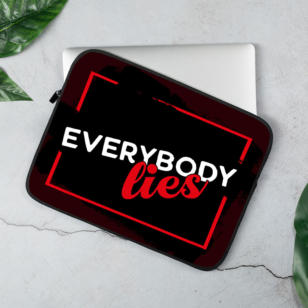 Everybody Lies MacBook Pro 14" Two-Sided Sleeve - Printed Laptop Sleeve - Trendy MacBook Sleeve