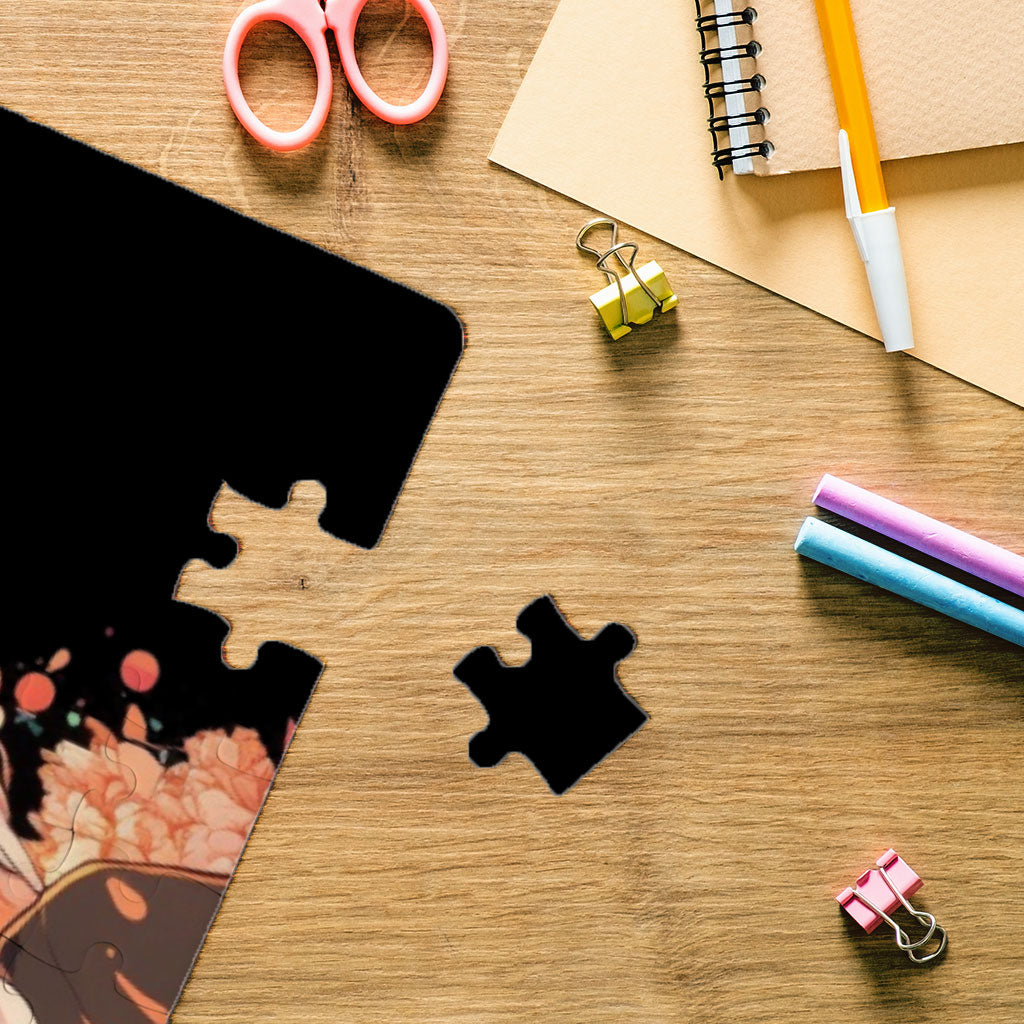 Anime Design Puzzles - Floral Jigsaw Puzzle - Cute Puzzles