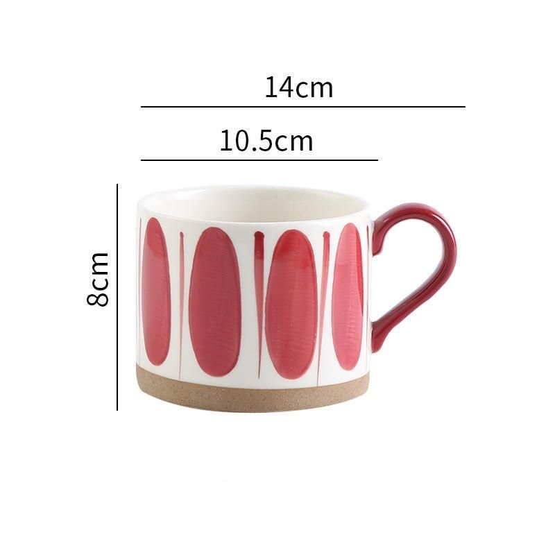 450ML Nordic-Inspired Ceramic Coffee Mug - Japanese Style Large Capacity Cup for Milk, Oatmeal, Breakfast