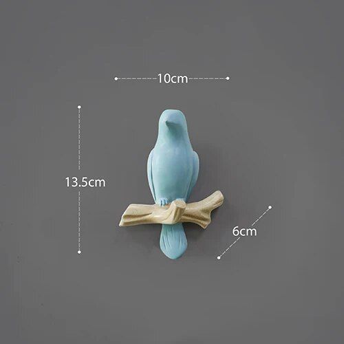 Charming Resin Bird Wall Hanger - Decorative Key, Towel, and Clothes Hook