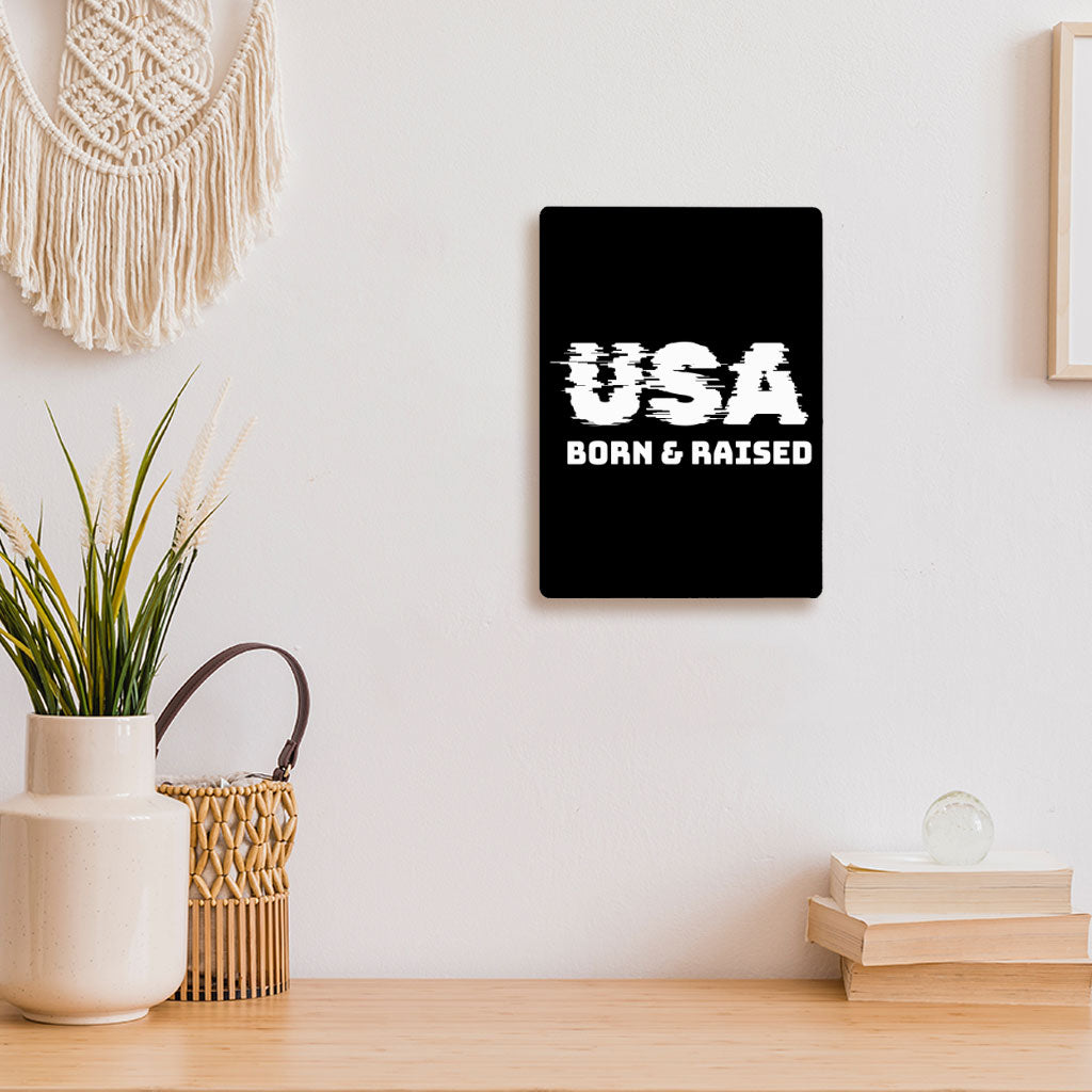 Born in the USA Metal Photo Prints - Patriotic Design Decor Pictures - Cool Design Decor Pictures