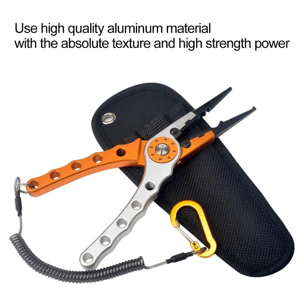 Multi-Purpose Aluminum Fishing Pliers - Line Cutter, Hook Remover, and Knot Tool