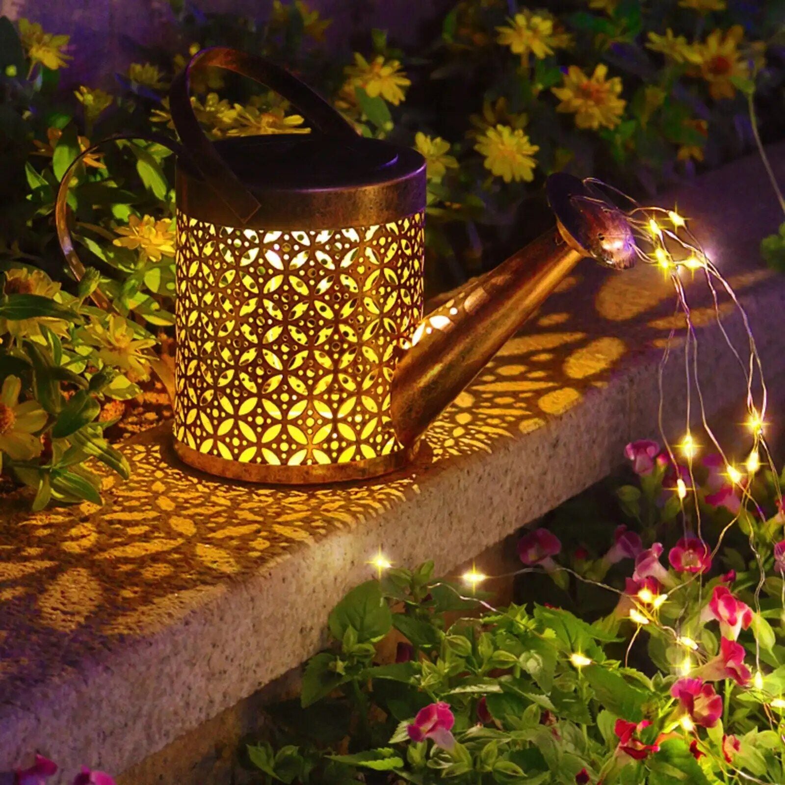 Solar LED Enchanted Watering Can Light