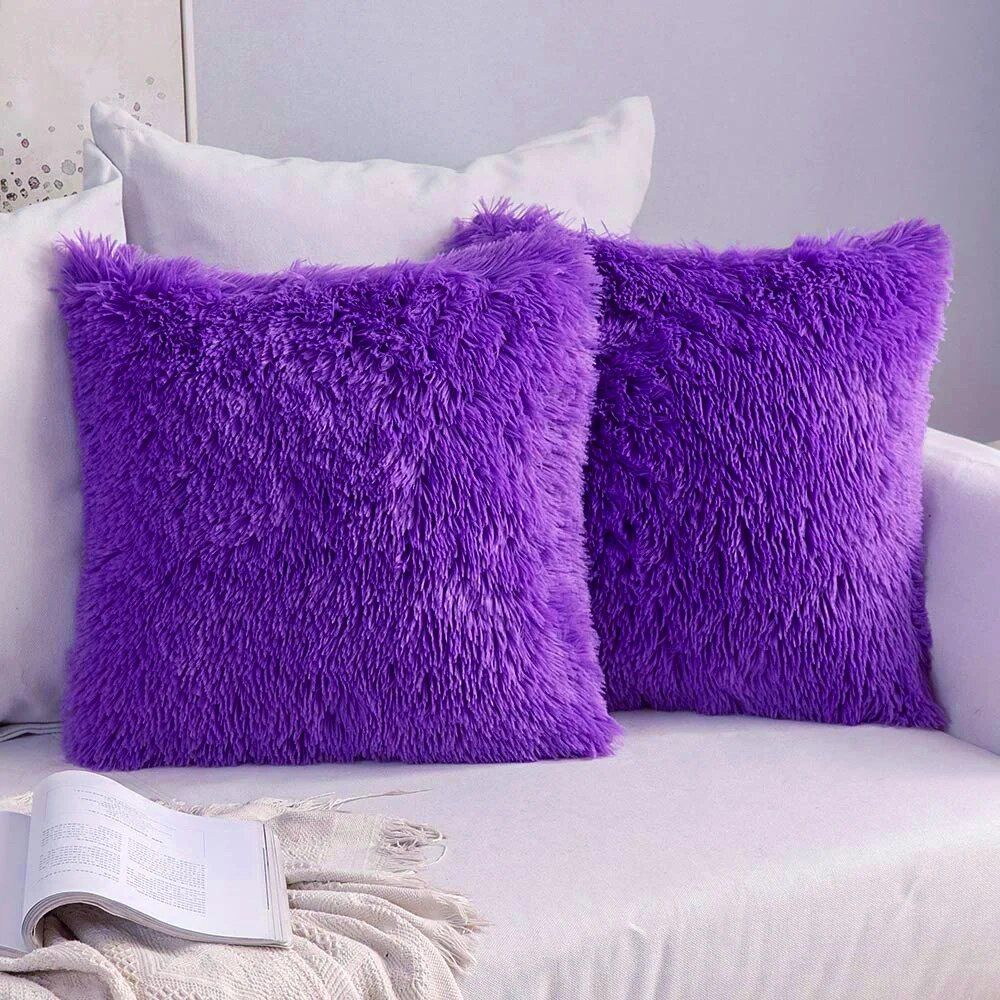 Luxurious Plush Fur Cushion Cover