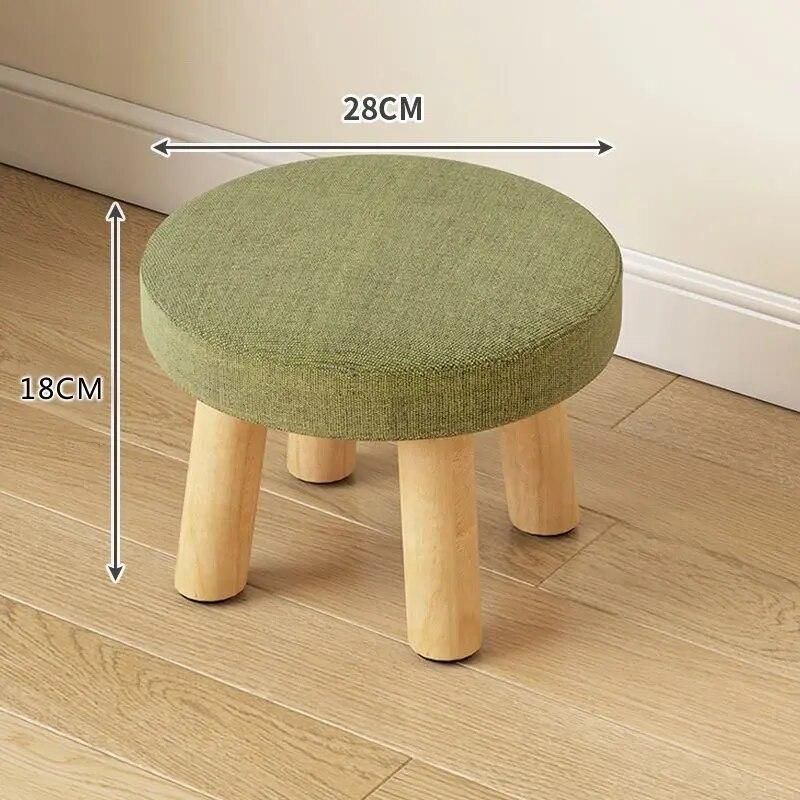 Eco-Friendly Wooden Ottoman Stool