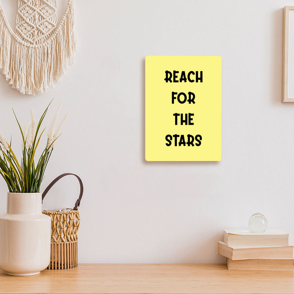 Reach for the Stars Metal Photo Prints - Motivational Quote Decor Pictures - Cool Decor Pictures