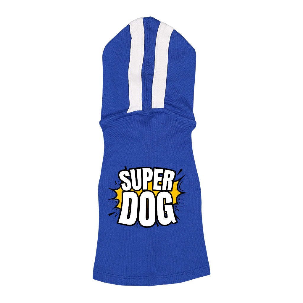 Super Dog Shirt with Hoodie - Colorful Dog Hoodie - Graphic Dog Clothing