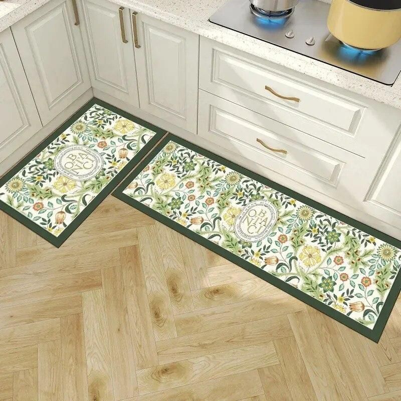 Floral Nordic Kitchen & Living Room Rug