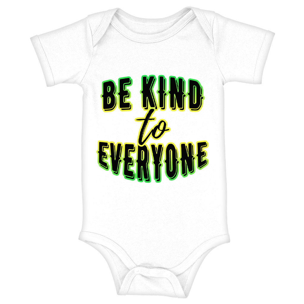 Be Kind to Everyone Baby Jersey Onesie - Positive Baby Bodysuit - Graphic Baby One-Piece