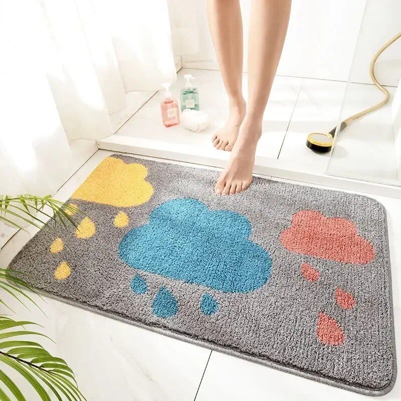 Elegant Geometric Non-Slip Absorbent Floor Mat for Home