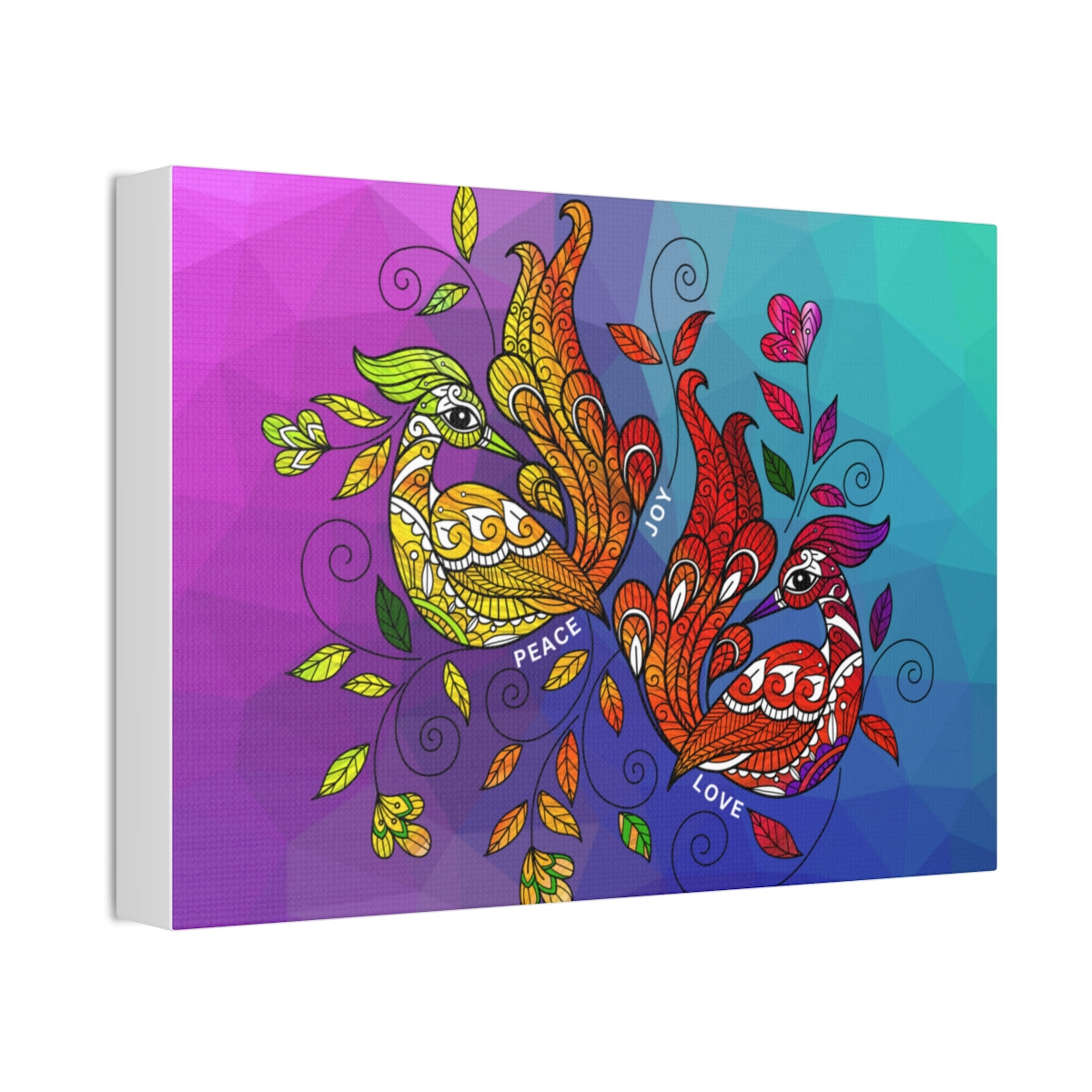 Uniquely You Canvas Print, Multicolor Wild Peacock Print, v2