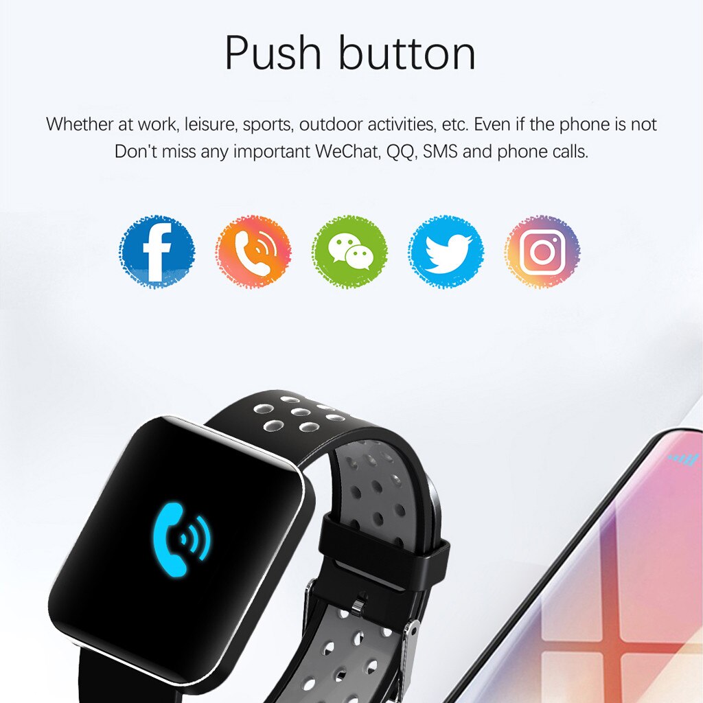 1.54 inches Heart Rate Activity Step Music Control