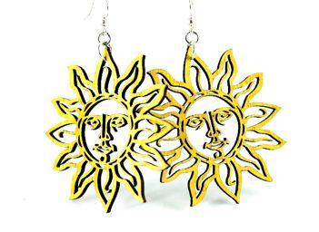 Sun Earrings # 1004 | Red Sunflower