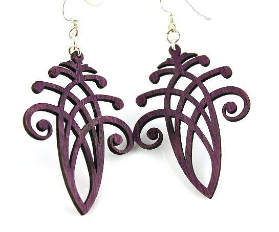 Fancy En laced Acorn Earrings # 1014 | Red Sunflower