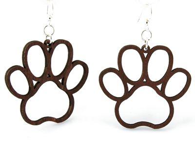 Dog Paw Earrings # 1018 | Red Sunflower